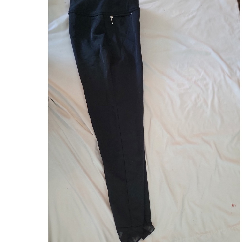Skilans Schoeller Vintage Ski Pants Womens 6 Black Wool Blend Stirrup Trousers - Picture 5 of 7